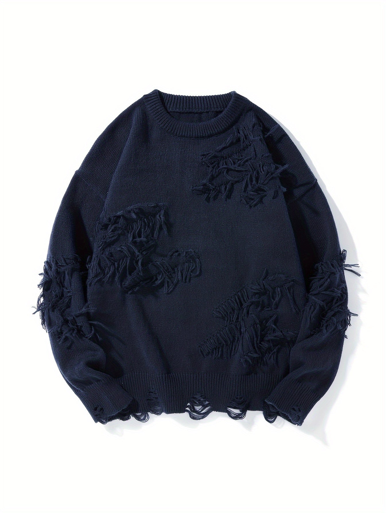 Men’s Distressed Knit Sweater